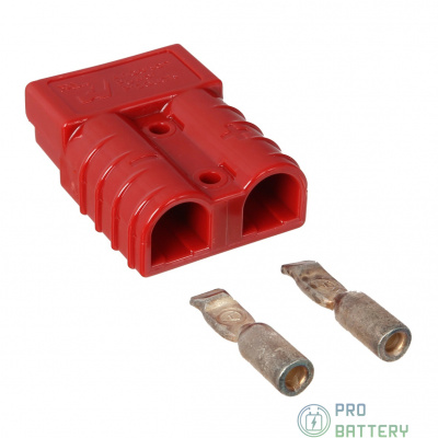 разъем sb50 красный   50a 600v  24v 6/4мм2 для аккумулятора
