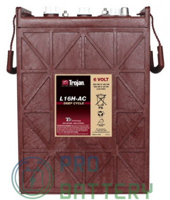тяговый аккумулятор trojan l16h-ac