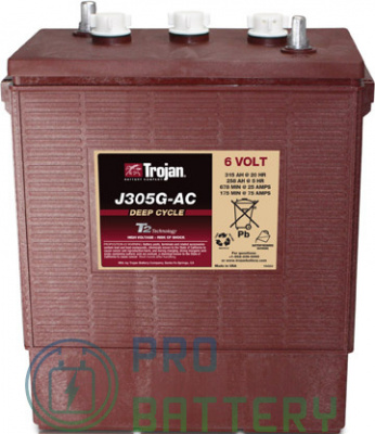 тяговый аккумулятор trojan j305e-ac